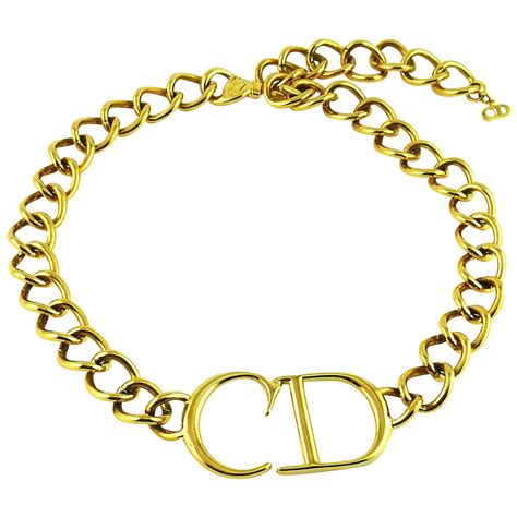 gold dior name necklace|genuine christian dior necklace.